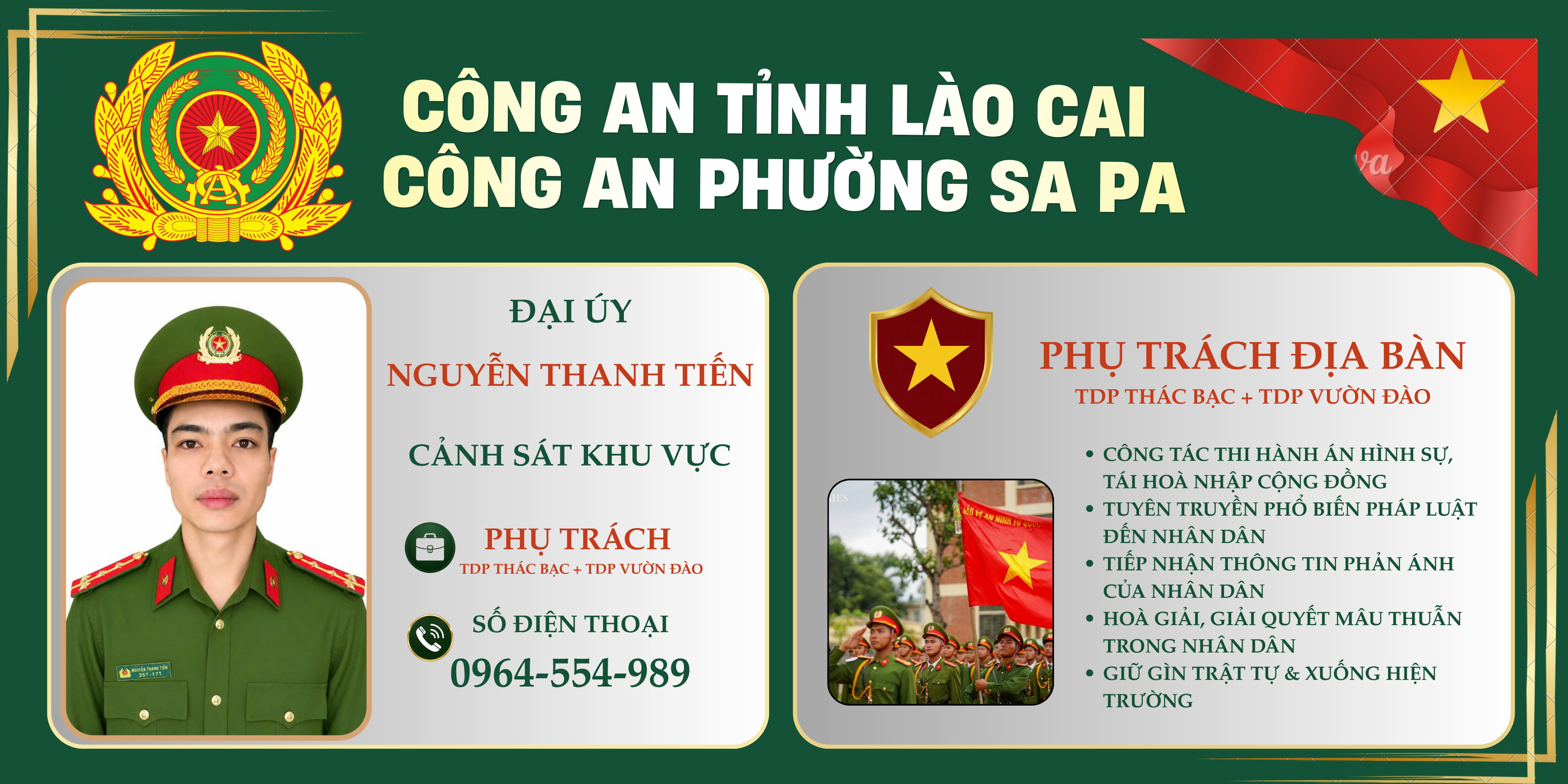 Area police — Call 0964.554.989